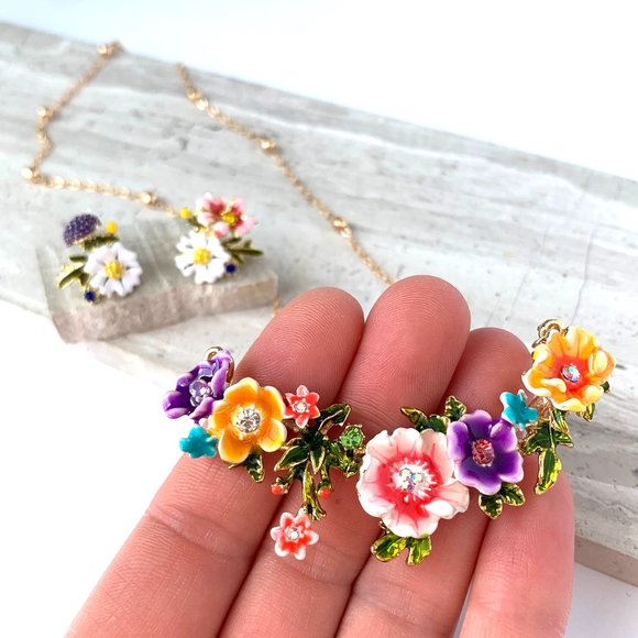 NEW~ Anthropologie Ornamental Floral Earrings - Picture 10 of 10